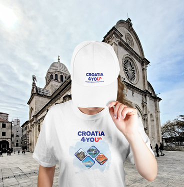 Rebranding logo oraz projekt nadruku na koszulkę i czapeczkę dla przewodnika po Chorwacji.